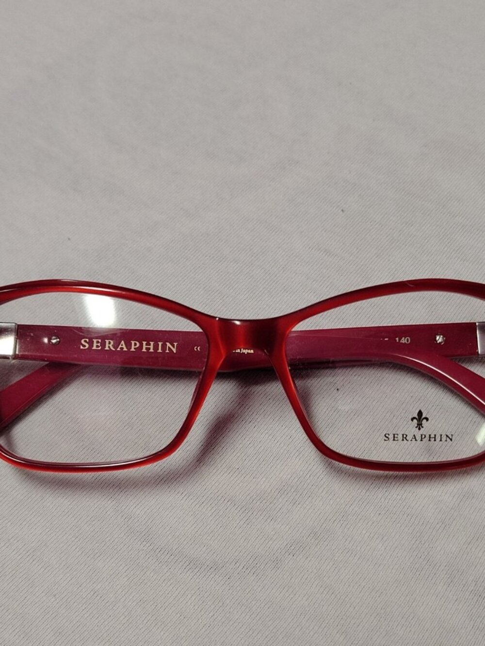 SERAPHIN Summers 8202 Red Cat Eye Eyeglasses Frame Japan 55-15-140 New